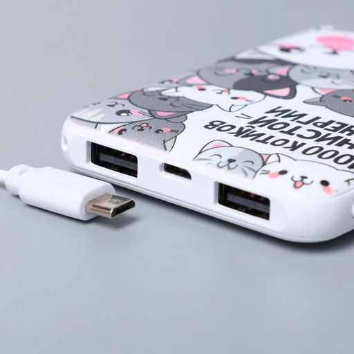 Набор маска, наушники вакуумные и внешний аккумулятор (5000 mAh) Котики, 20,5 х 16,5 см - Like me фото 11