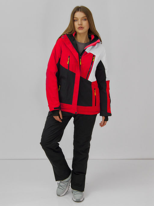 Горнолыжный костюм женский зимний красного цвета 07081Kr - Chunmai фото 8