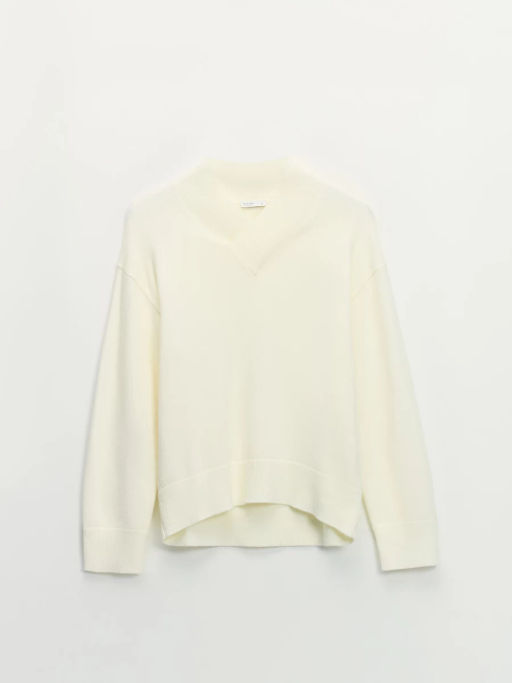 Джемпер оверсайз с V-образной горловиной / Zarina  фото 6