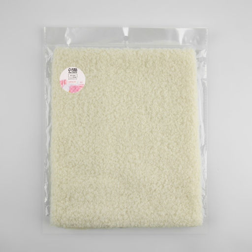 Лоскут мех «Барашек», 50×50 см, 500 г/м², цвет молочный №1