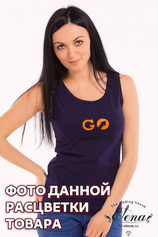 Майка Go (х/б с лайкр) Арт. 31708П Черный - Елена фото 3