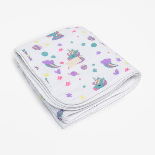 Полотенце детское Единороги 50*90см,100% хл, муслин 105 гр/м2, махра 300гр/м2 - Крошка я фото 2