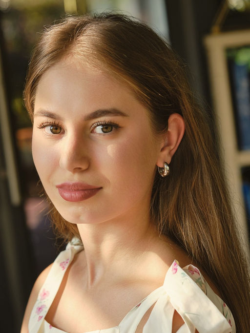 Серьги металл Эфир полукруг, цвет серебро