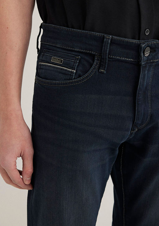 Hunter Mavi Black Golgeli Murekkep Mavi Jean Pantolon  фото 6