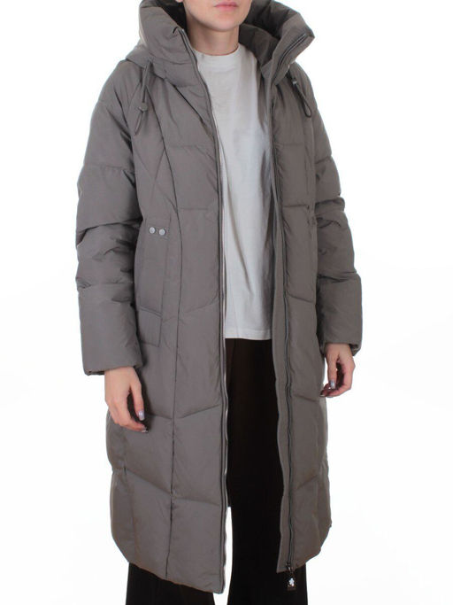8855 GRAY Пальто зимнее женское (200 гр. холлофайбер)