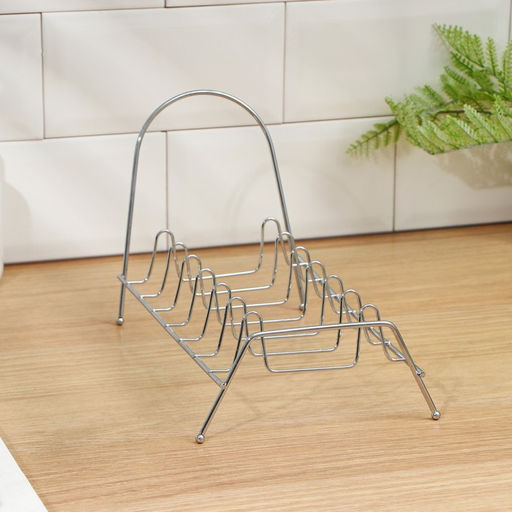 Сушилка для тарелок на 7 предметов Доляна, 28×14×13 см, хромированная