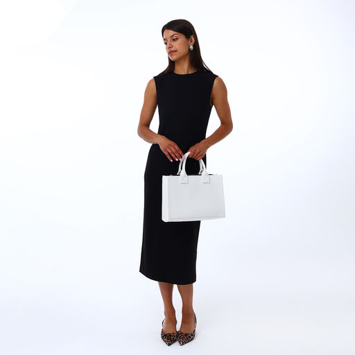 Сумка женская тоут TEXTURA на молнии, 33×9×23 см, белая