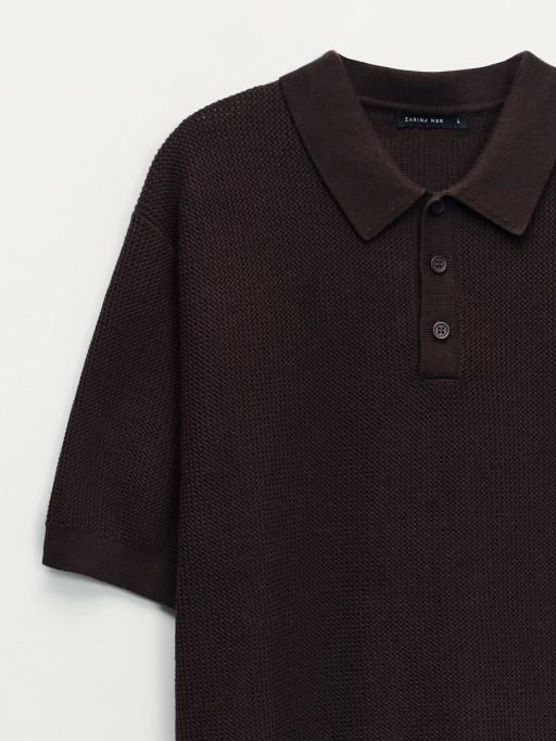 Джемпер поло фактурной вязки / Zarina