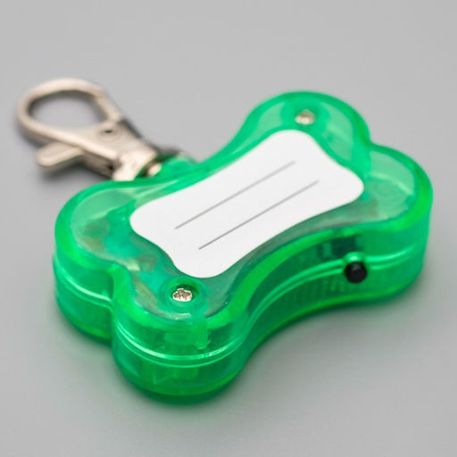 Маячок-адресник Косточка с наклейкой под записку 3 режима свечения, зелёный - Пижон фото 3