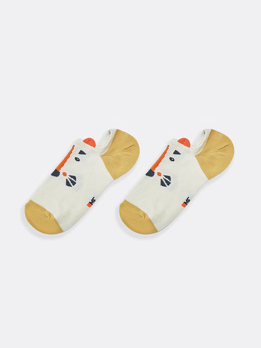 Цена за 5 пар! Детские короткие носки в виде мордочки тигра