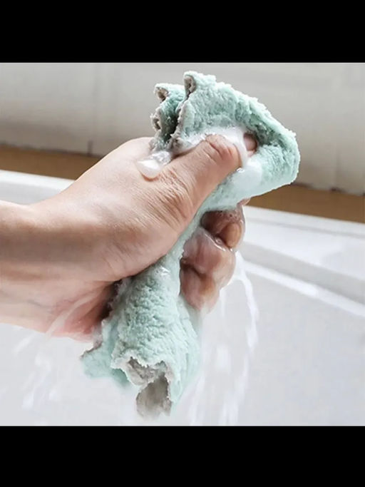 Салфетки для уборки 25x25 см, 3 шт: микрофибра, разноцветный - Фабрика снов фото 2