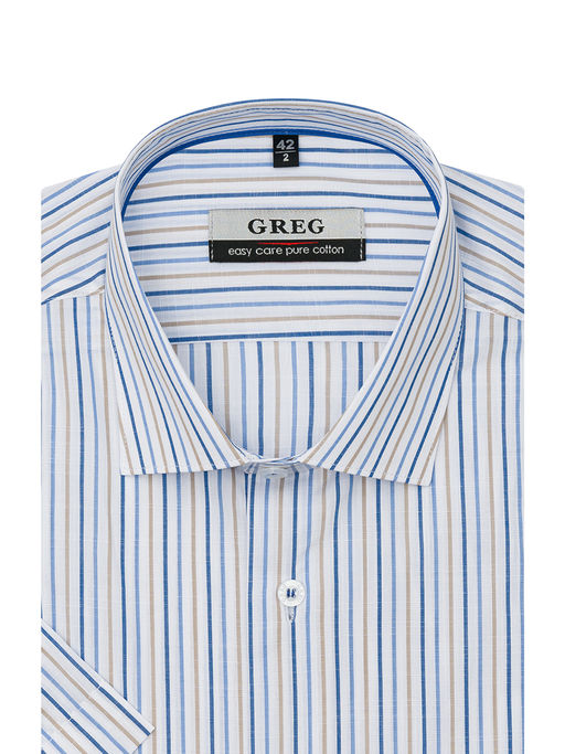 Сорочка мужская короткий рукав GREG 121/101/4226/1