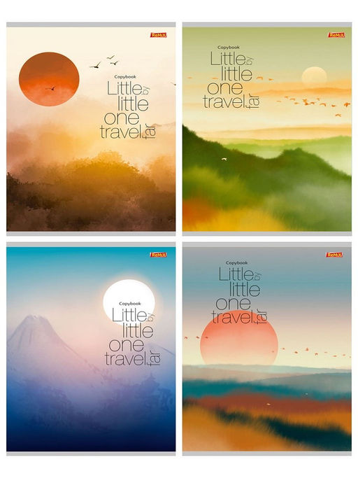 Цена за 2 шт. Тетрадь 96л. Remix ЭКОНОМ "Безмятежные пейзажи" клетка (96-0399) типогр. бумага