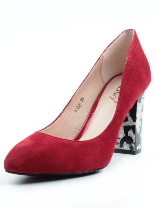 F-028 RED Туфли женские (натуральная замша) - Фабричный китай фото 6