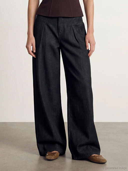 Wideleg Kad?n Jean Pantolon