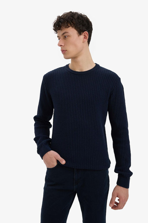 Standart Fit Bisiklet Yaka Basic Dokulu Triko Kazak - Defacto фото 3