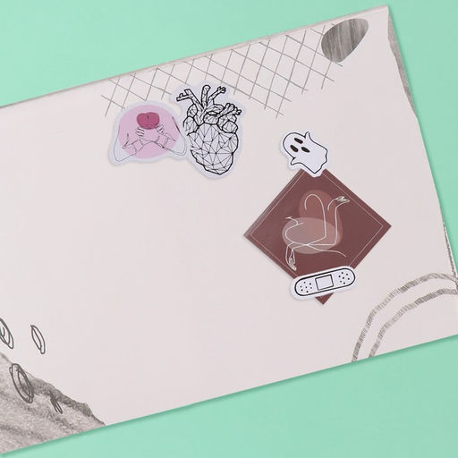 Наклейки в книжке «Одна линия», 3 фона, 20.7×14.2 см