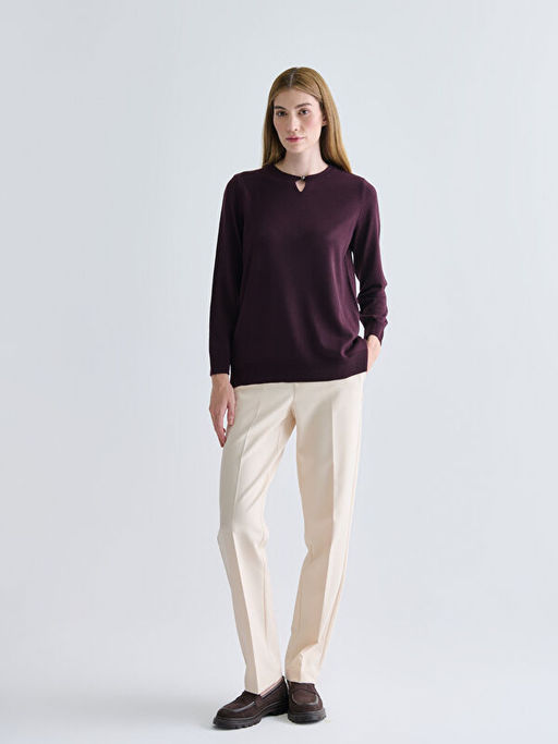 Bisiklet Yaka Kad?n Triko Kazak