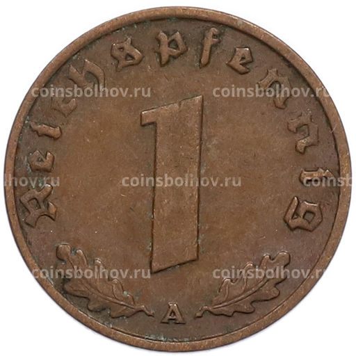 Монета 1 рейхспфенниг 1937 года A Германия