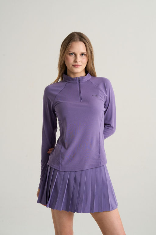 Лонгслив half-zip Фиолетовый ANTA RUNNING LS Tee
