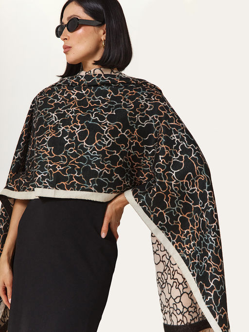 в составе ШЕРСТЬ и КАШЕМИР Большой, мягкий, теплый двусторонний палантин - Tantino фото 7