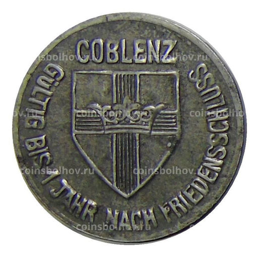 Монета 10 пфеннигов 1918 года Германия Нотгельд Кобленц