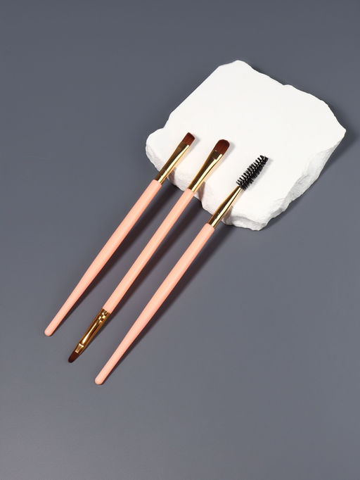 Цена за 5 шт. Набор кистей для макияжа PASTEL BLUSH, 3 шт., розовый