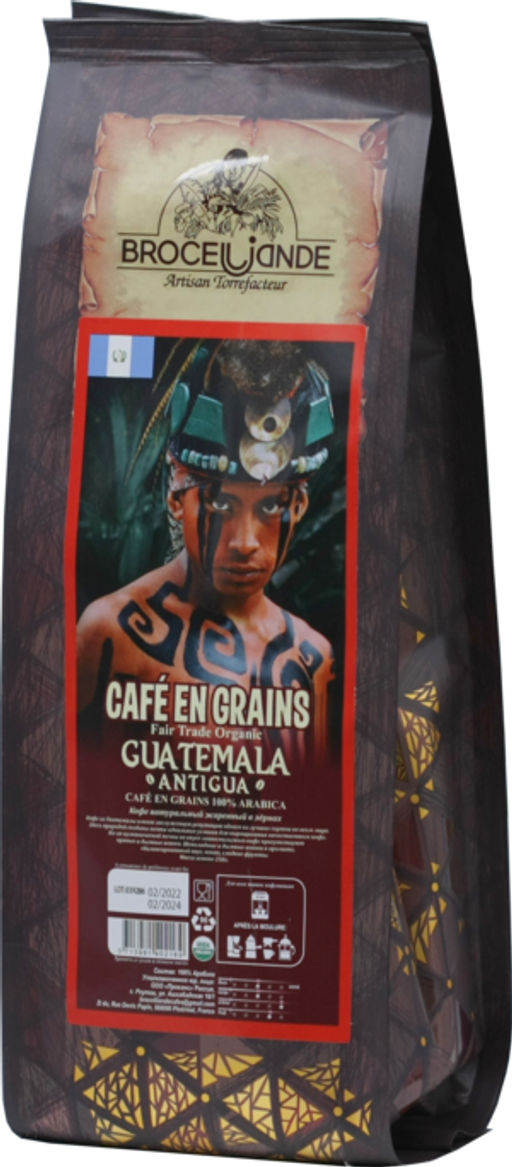 CAFE DE BROCELIANDE. Guatemala (зерновой) 250 гр. мягкая упаковка