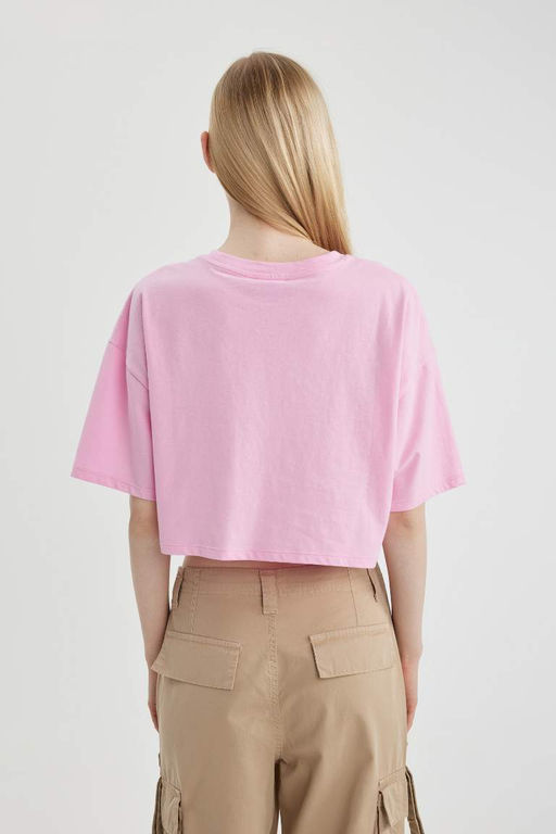 Классная базовая футболка свободного кроя с короткими рукавами - Defacto фото 4