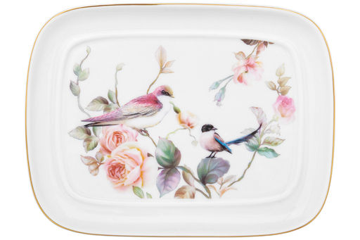Масленка 16*12,5*8 см Певчие птички NEW BONE CHINA, фарфор - Elan gallery фото 4