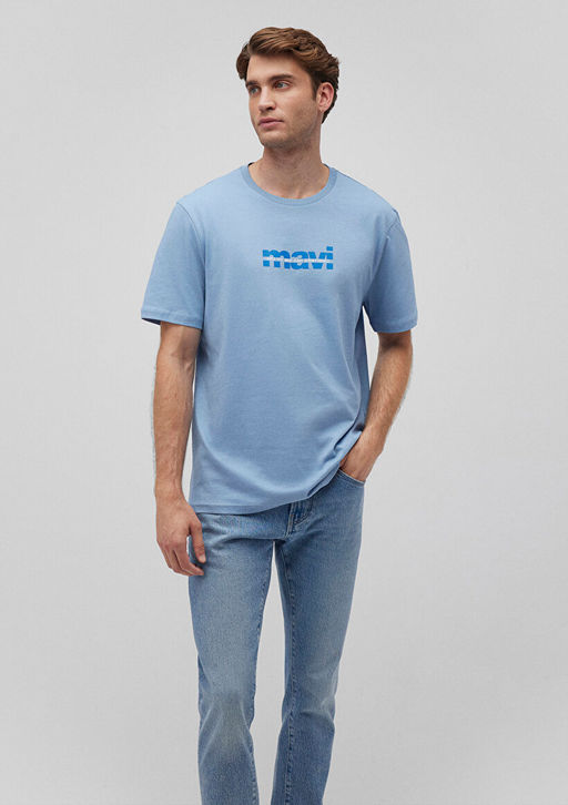 Mavi Logo Bask?l? Mavi Tisort  фото 2
