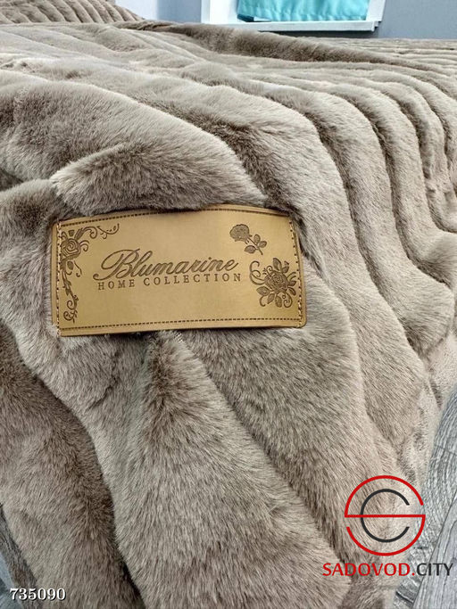 Меховой плед на кровать