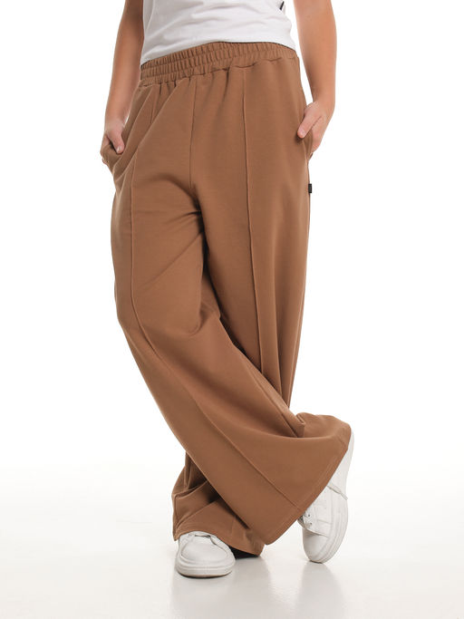 Брюки для девочки со строчкой 22-1565 шоколад - Mini maxi фото 28