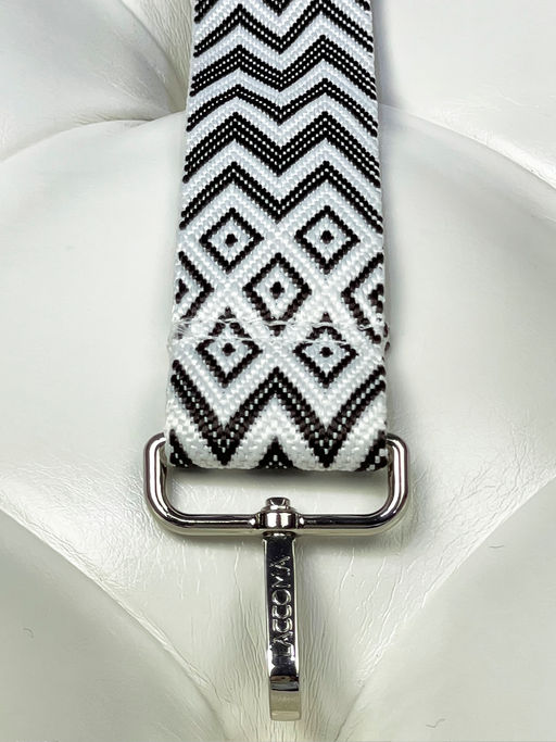 LACCOMA ремень 1000-ромб-3,8-коричн/бел полиэстр