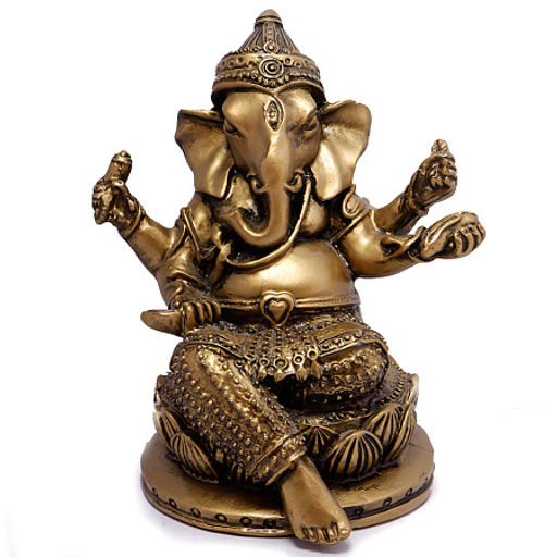 Фигурка Фен Шуй Ганеш в лотосе 10cм дарует просветление, процветание и защиту