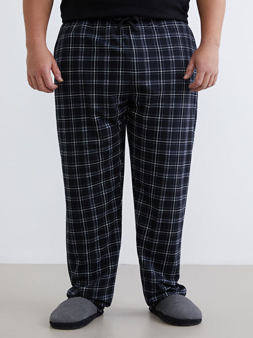 B?y?k Beden Standart Kal?p Ekose Erkek Pijama Alt