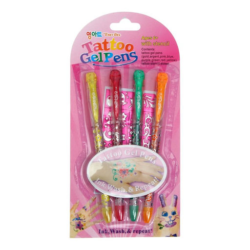 Набор гелевых ручек Тату 4 цвета, в блистере - Simaland фото 4