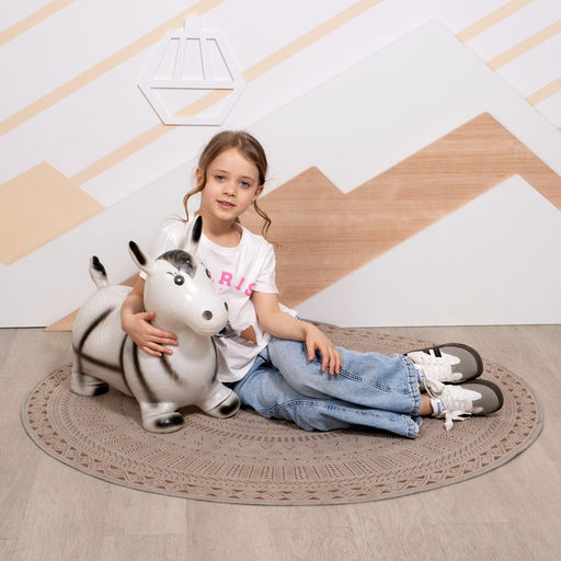 Попрыгун ZABIAKA Зебра, 55?29?50 см, белый фото 6