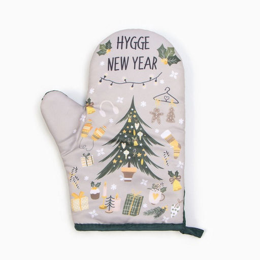 Новый год. Новогодний набор подарочный "Hygge" варежка-прихватка, лопатка силикон