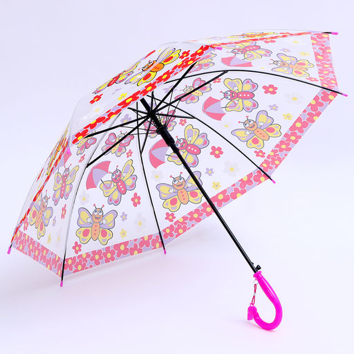 Детский зонт п/авт Бабочки d = 84 см, R = 42 см, 8 спиц, 65,5 8 6 см - Simaland фото 2