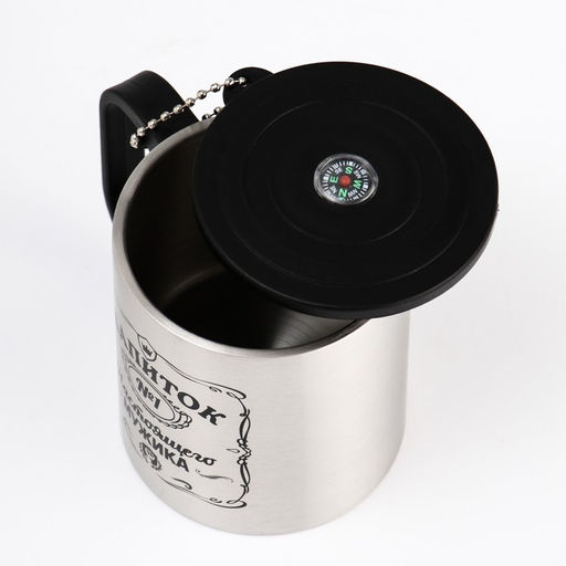 Термокружка с компасом Напиток мужика, 180 мл, сохраняет температуру до 2 ч