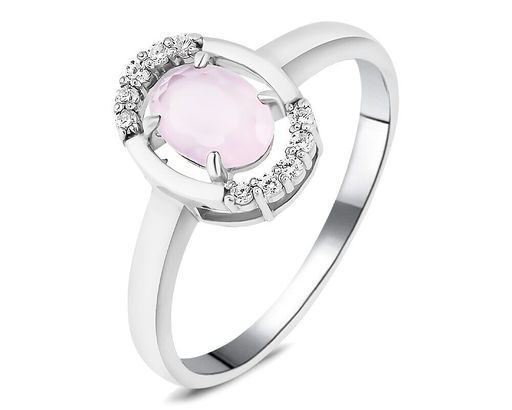 Кольцо, розовый кварц, Ю-КГ100М50