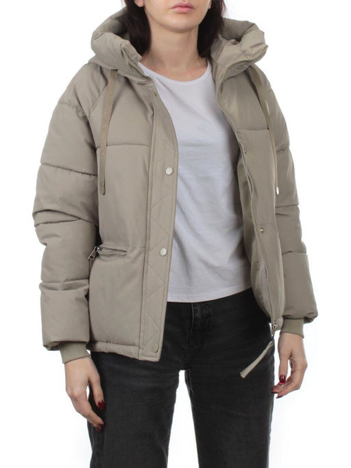 A2301 KHAKI Куртка зимняя женская (150 гр. холлофайбер) - Фабричный китай фото 6
