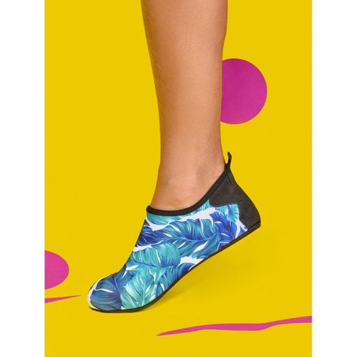 Коралловые тапочки аквашузы Синие листья - Bearwear фото 3