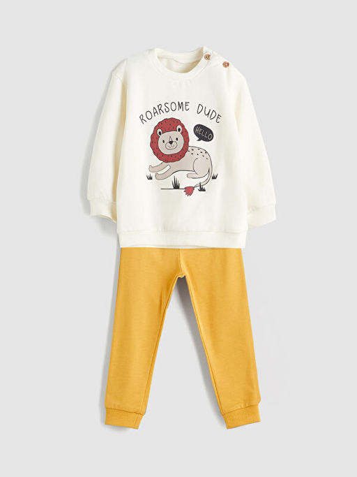Erkek Bebek Sweatshirt ve E?ofman Alt 2li