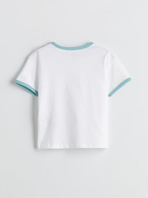 Bisiklet Yaka Yaz? Bask?l? Erkek ?ocuk Ti??rt