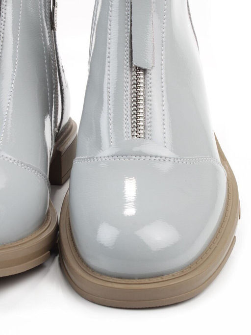 01-M43-9 GRAY/LT. BLUE Ботинки демисезонные женские (натуральная кожа)