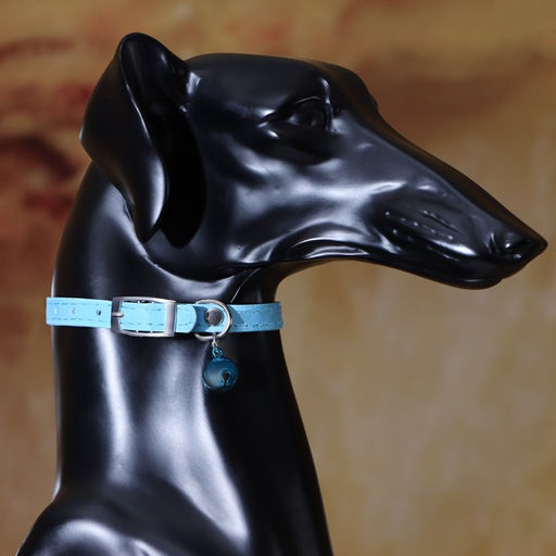 Ошейник Сияние с бусиной и бубенчиком, 29 х 1 см, ОШ 21-26, голубой - Пижон фото 6