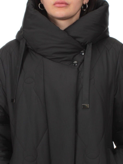 1119 BLACK Пальто зимнее облегченное женское (холлофайбер 150 гр.) - Fashion фото 4