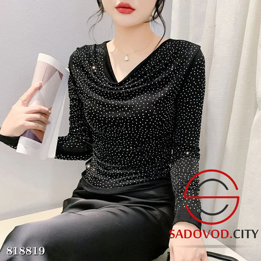 Блузка женская со стразами